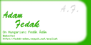 adam fedak business card
